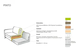 OTTO home Ecksofa »Pinto, 290 cm, Cord, Chenille, Lederoptik, Ottomane links / rechts« mit Keder, schwarze Metallfüße, Wellenunterfederung