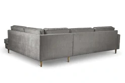 OTTO home Ecksofa »Pinto Skandi, 290 cm, Chenille, Struktur, Ottomane links / rechts« mit Keder, Massivholzfüße Eiche geräuchert, Wellenunterfederung