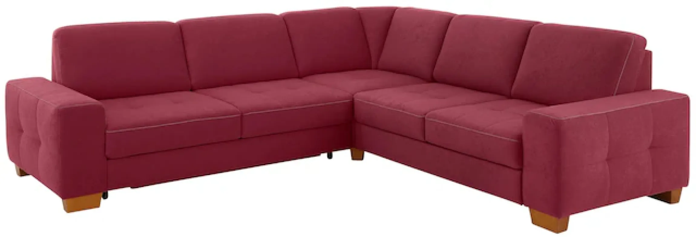 OTTO home Ecksofa »Puccini L-Form« mit Federkern, Sitztiefenverstellung, Kontrastnaht