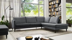 OTTO home Ecksofa »Rekvik L-Form« mit Wellenunterfederung, mit Massivholzfüßen