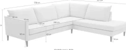 OTTO home Ecksofa »Rekvik L-Form« mit Wellenunterfederung, mit Massivholzfüßen