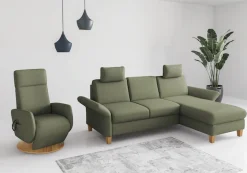 OTTO home Ecksofa »Rochelle, L-Form« wahlweise mit Armteilverstellung, Schlaffunktion und Bettkasten