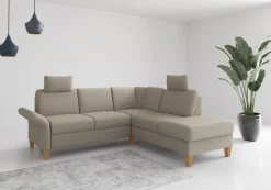 OTTO home Ecksofa »Rochelle, L-Form« wahlweise mit Armteilverstellung, Schlaffunktion und Bettkasten