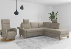 OTTO home Ecksofa »Rochelle, L-Form« wahlweise mit Armteilverstellung, Schlaffunktion und Bettkasten