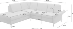 OTTO home Ecksofa »Rochelle« wahlweise mit Schlaffunktion, Bettkasten und Armteilverstellung
