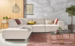 OTTO home Ecksofa »Sapporo L-Form« wahlweise Schlaffunktion oder Sitztiefenverstellung, Federkern