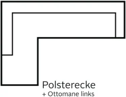 OTTO home Ecksofa »Sapporo L-Form« wahlweise Schlaffunktion oder Sitztiefenverstellung, Federkern