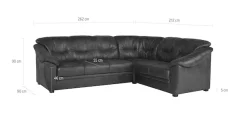 OTTO home Ecksofa »Savona L-Form, B: 262 cm« mit Federkern