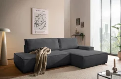 OTTO home Ecksofa »SHERWOOD CordSchlafsofa in L-Form offen (275cm)« Schlaffunktion und Bettkasten, Kedernaht, hoher Sitz- & Liegekomfort,