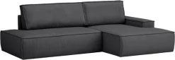 OTTO home Ecksofa »SHERWOOD CordSchlafsofa in L-Form offen (275cm)« Schlaffunktion und Bettkasten, Kedernaht, hoher Sitz- & Liegekomfort,