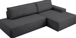 OTTO home Ecksofa »SHERWOOD CordSchlafsofa in L-Form offen (275cm)« Schlaffunktion und Bettkasten, Kedernaht, hoher Sitz- & Liegekomfort,
