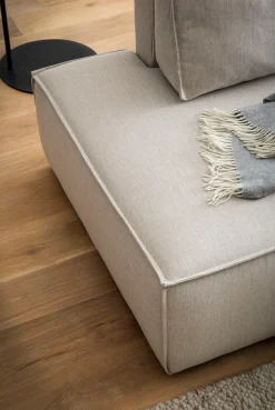 OTTO home Ecksofa »SHERWOOD LeinenoptikSchlafsofa in L-Form offen (275cm)« Schlaffunktion und Bettkasten, Kedernaht, hoher Sitz- & Liegekomfort,