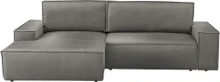OTTO home Ecksofa »SHERWOOD Samtvelours L-Form, 267 cm - OTTO. Verlässliche Qualität.« Schlaffunktion mit Bettkasten (210x136 cm), Cord, Vintage, Samtvelours