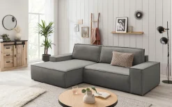 OTTO home Ecksofa »SHERWOOD Samtvelours L-Form, 267 cm - OTTO. Verlässliche Qualität.« Schlaffunktion mit Bettkasten (210x136 cm), Cord, Vintage, Samtvelours