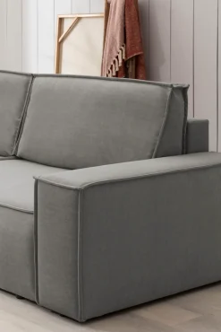 OTTO home Ecksofa »SHERWOOD Samtvelours L-Form, 267 cm - OTTO. Verlässliche Qualität.« Schlaffunktion mit Bettkasten (210x136 cm), Cord, Vintage, Samtvelours