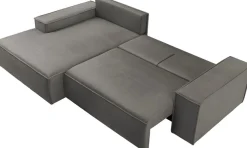 OTTO home Ecksofa »SHERWOOD Samtvelours L-Form, 267 cm - OTTO. Verlässliche Qualität.« Schlaffunktion mit Bettkasten (210x136 cm), Cord, Vintage, Samtvelours