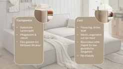 OTTO home Ecksofa »SHERWOOD XXL Leinenoptik284, Big-Sofa L-Form, tiefe Sitzfläche 95 cm« Recamiere rechts/links, als Schlafsofa stellbar, Cord u. Leinenoptik