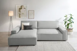 OTTO home Ecksofa »SHERWOOD XXL Leinenoptik284, Big-Sofa L-Form, tiefe Sitzfläche 95 cm« Recamiere rechts/links, als Schlafsofa stellbar, Cord u. Leinenoptik