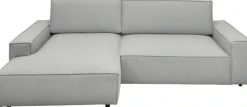 OTTO home Ecksofa »SHERWOOD XXL Leinenoptik284, Big-Sofa L-Form, tiefe Sitzfläche 95 cm« Recamiere rechts/links, als Schlafsofa stellbar, Cord u. Leinenoptik