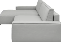 OTTO home Ecksofa »SHERWOOD XXL Leinenoptik284, Big-Sofa L-Form, tiefe Sitzfläche 95 cm« Recamiere rechts/links, als Schlafsofa stellbar, Cord u. Leinenoptik