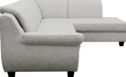 OTTO home Ecksofa »Sillkeborg 254 x 186 cm, formschönes Sofa mit dunklen Füßen« aus pflegeleichtem, weichem Luxus-Microfaser