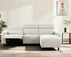 OTTO home Ecksofa »SKAANE Struktur, L-Form, 274 cm, manuelle/elektrische Relaxfunktion,« 274 cm, mit Kopfteilverstellung und man. oder elektr. Relaxfunktion