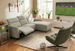 OTTO home Ecksofa »SKAANE Struktur, L-Form, 274 cm, manuelle/elektrische Relaxfunktion,« 274 cm, mit Kopfteilverstellung und man. oder elektr. Relaxfunktion