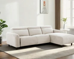 OTTO home Ecksofa »SKAANE Struktur, L-Form, 274 cm, manuelle/elektrische Relaxfunktion,« 274 cm, mit Kopfteilverstellung und man. oder elektr. Relaxfunktion