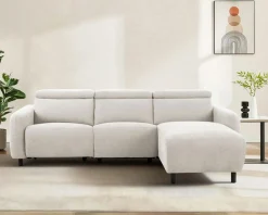 OTTO home Ecksofa »SKAANE Struktur, L-Form, 274 cm, manuelle/elektrische Relaxfunktion,« 274 cm, mit Kopfteilverstellung und man. oder elektr. Relaxfunktion