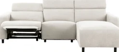 OTTO home Ecksofa »SKAANE Struktur, L-Form, 274 cm, manuelle/elektrische Relaxfunktion,« 274 cm, mit Kopfteilverstellung und man. oder elektr. Relaxfunktion