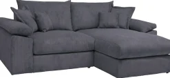 OTTO home Ecksofa »Soft&Cosy XL L-Form, B: 246 cm - OTTO. Verlässliche Qualität.« Mega-Sofa, Cord oder Chenille-Struktur, mit Federkern & 4 Zierkissen