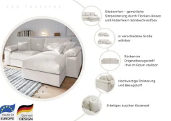 OTTO home Ecksofa »Soft&Cosy XL L-Form, B: 246 cm - OTTO. Verlässliche Qualität.« Mega-Sofa, Cord oder Chenille-Struktur, mit Federkern & 4 Zierkissen