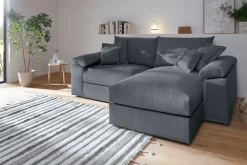OTTO home Ecksofa »Soft&Cosy XL L-Form, B: 246 cm - OTTO. Verlässliche Qualität.« Mega-Sofa, Cord oder Chenille-Struktur, mit Federkern & 4 Zierkissen
