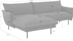 OTTO home Ecksofa »Stine L-Form« Besonderes Design durch Kissenoptik und Keder