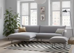 OTTO home Ecksofa »Stine L-Form« Besonderes Design durch Kissenoptik und Keder