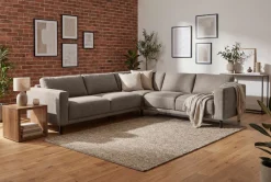 OTTO home Ecksofa »Sveeva, L-Form, B.288 cm, schwarze Metallfüße« langlebiger Webstoff, mit Wellenunterfederung, viele Farben