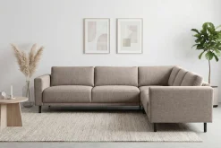OTTO home Ecksofa »Sveeva, L-Form, B.288 cm, schwarze Metallfüße« langlebiger Webstoff, mit Wellenunterfederung, viele Farben