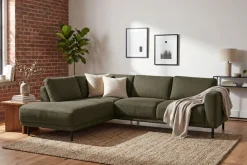 OTTO home Ecksofa »Sveeva, L-Form, B.240 cm, schwarze Metallfüße« langlebiger Webstoff, mit Wellenunterfederung, viele Farben