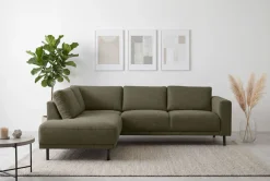 OTTO home Ecksofa »Sveeva, L-Form, B.240 cm, schwarze Metallfüße« langlebiger Webstoff, mit Wellenunterfederung, viele Farben