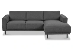 OTTO home Ecksofa »Sveeva, L-Form, B.238 cm, schwarze Metallfüße« langlebiger Webstoff, mit Wellenunterfederung, viele Farben