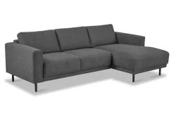 OTTO home Ecksofa »Sveeva, L-Form, B.238 cm, schwarze Metallfüße« langlebiger Webstoff, mit Wellenunterfederung, viele Farben