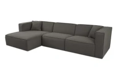 OTTO home Ecksofa »Tammie« Breite 312 cm, Webstoff fein, bodentief, mit Wellenunterfederung