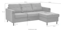 OTTO home Ecksofa »Tea L-Form« Ecksofa, frei im Raum stellbar und Recamiere beidseitig montierbar