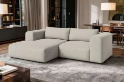 OTTO home Ecksofa »TIARRA Design-Sofa mit Ottomane recht/links bestellbar, Breite 241 cm« L-Form mit hochelastischer Schaum und Wellenunterfederung