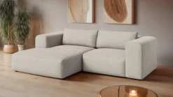 OTTO home Ecksofa »TIARRA Design-Sofa mit Ottomane recht/links bestellbar, Breite 241 cm« L-Form mit hochelastischer Schaum und Wellenunterfederung