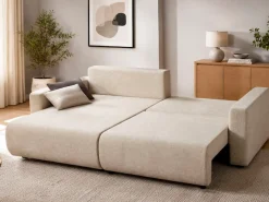 OTTO home Ecksofa »TILLIE L-Form, 229 cm - OTTO. Verlässliche Qualität.« Schlaffunktion (132/194), Bettkasten, Struktur-Bezug