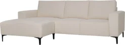 OTTO home Ecksofa »Tournon L-Form, Breite 232 cm, Breitcord« Designsofa im nordischen Stil, Wellenunterfederung, Metallfüße