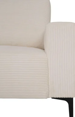 OTTO home Ecksofa »Tournon L-Form, Breite 232 cm, Breitcord« Designsofa im nordischen Stil, Wellenunterfederung, Metallfüße