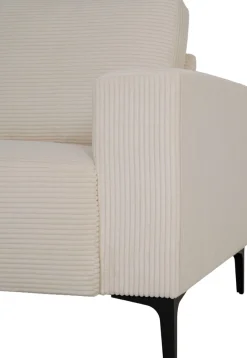 OTTO home Ecksofa »Tournon L-Form, Breite 232 cm, Breitcord« Designsofa im nordischen Stil, Wellenunterfederung, Metallfüße