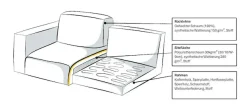 OTTO home Ecksofa »Tournon, L-Form, Breite 262 cm, Webstoff, Chenille« Designsofa im nordischen Stil, Wellenunterfederung, Metallfüße